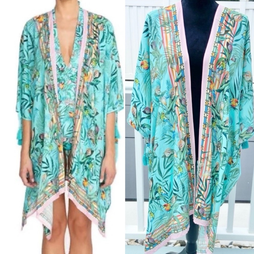 Johnny Was Taina Short Tropical Kimono NEW Size Large